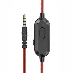 Навушники ігрові з мікрофоном Hoco W103 Magic tour AUX/USB дротові, з наголов'ям Чорні - мініатюра 6