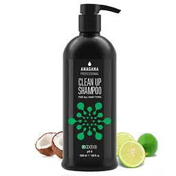 Шампунь Глибоке очищення для всіх типів волосся CLEAN UP SHAMPOO for all hair tipes ANAGANA 1000 мл - мініатюра 2