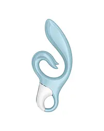Вібратор-кролик Satisfyer Love Me Blue, гнучкий, відросток з потрійним кінчиком - мініатюра 3