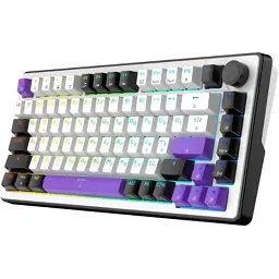 Клавіатура Hator Hellyberry HK75 Mechanical Linear RGB USB UA White/Violet (HK75) - мініатюра 3