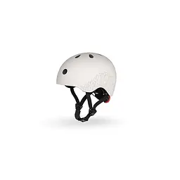 Шолом захисний Scoot and Ride світловідбиваючий, з ліхтариком, 45-51 см (XXS/XS), світло-сірий (SR-210225-ASH) - мініатюра 5