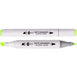 Набір спиртових маркерів Santi Professional SA-124 флуоресцентний зелений 6 шт. (390864)