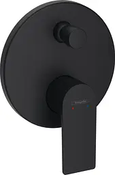 Змішувач Hansgrohe Rebris E прихованого монтажу ванна/душ верхня частина Matt Black 72468670, Чорний матовий