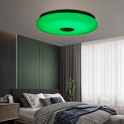 38 см світлодіодний RGB світильник стельовий Bluetooth + пульт дистанційного керування - мініатюра 4