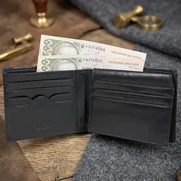Чоловіче портмоне Tony Perotti Italico з натуральної шкіри 397 (90431) Чорне - мініатюра 2