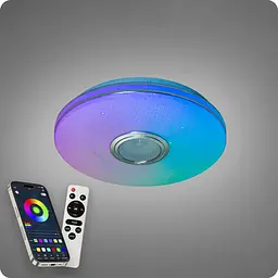 Люстра світлодіодна 517 Dlight RGB з пультом і колонкою 45Вт Білий (02145)
