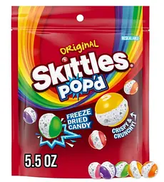 Конфеты Skittles Pop’d Freeze Dried Crispy Crunchy Candy 156г