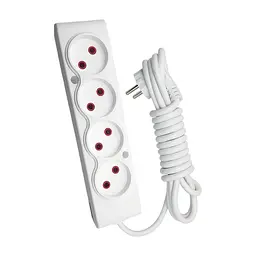 Мережевий подовжувач TECCO 5м 4 поста white (8681277841507)