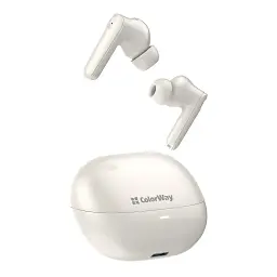 Навушники ColorWay Slim TWS-1 Earbuds Long Life Beige (CW-TWS1BE) - мініатюра 9