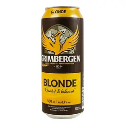Пиво Grimbergen Blonde, світле 6.7%, з/б, 0,5 л - мініатюра 3