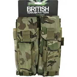 Підсумок під магазини АК Kombat UK Double Mag Pouch with Pistol Mag (1000-kb-dmpp-btp)