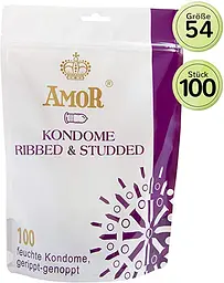 Презервативи Amor Ribbed & Studded, 100 шт.