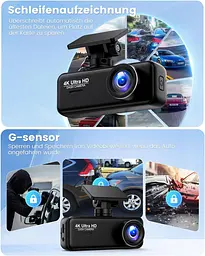 Відеореєстратор SIGRILL 4K+1080P з Wi-Fi та картою 64 ГБ - мініатюра 5
