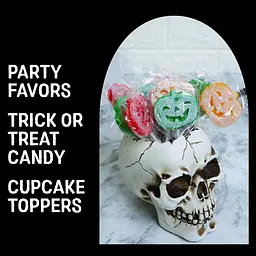 Льодяник на паличці Halloween Pumpkin Tattoo Lollipop 1шт, 12г - мініатюра 6
