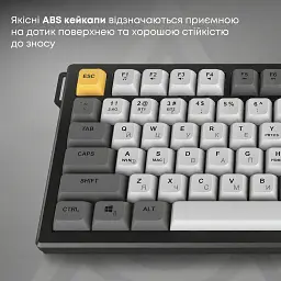 Клавіатура Ajazz AF82 Wireless/Bluetooth/USB UA Gray/White/Orange (AF82-GWO) - мініатюра 11