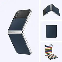 Смартфон Samsung Galaxy Flip4 Bespoke Edition 8/256GB Silver/Navy/Navy [5G, NFC, 2 SIM/1 SIM + 1 eSIM] - мініатюра 2