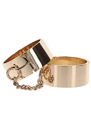 Наручники золотисті металеві Slave Wrist Cuffs Taboom - мініатюра 5