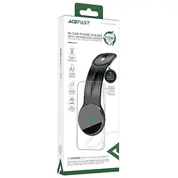 Автотримач із БЗУ D21 Magnetic Wireless Charging 15W Black Acefast teh0029276 - мініатюра 2