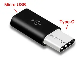 Переходник Hoozo MicroUSB на Type-C - Black - мініатюра 3
