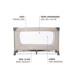 Дитячий манеж Hauck Dream N Play Beige, бежевий (60414-4) - мініатюра 4