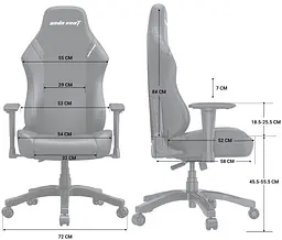 Ігрове крісло Anda Seat Luna Size L Black/Red PVC (AD18-44-BR-PV) - мініатюра 9