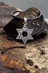 Срібний кулон Зірка Давида (7292) - мініатюра 2