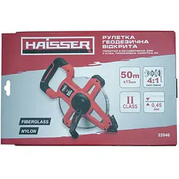 Рулетка геодезична Haisser 50 м ІІ клас (136613) - мініатюра 2