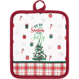Прихватка Ardesto Christmas Tree 18х20см, 100% поліестер (верх), 100% бавовна (низ), зелений (ART04HT)