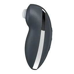 Вібростимулятор-пульсатор Satisfyer Tap & Climax 2 Grey, ефект постукування пальцем - мініатюра 2