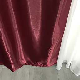 Штори з монорею бордового кольору на тасьмі 2шт. 150х270 ALBO pbe0052474 - мініатюра 3