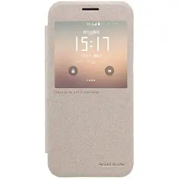 Чохол Nillkin Sparkle для Samsung S7 відкидний вбок золотий - мініатюра 3