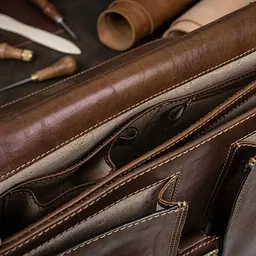 Чоловічий діловий портфель Tony Perotti Italico 8013/42 (90388) Коньячний - мініатюра 6