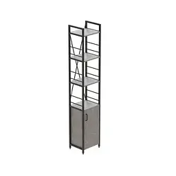 Етажерка 4/34 Ferrum-decor Серії Конект з тумбою 179x34x28 Чорний ДСП Бетон (FRD-104469)
