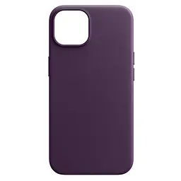Кожаный чехол-панель для Apple iPhone 14, FAKE Leather Case, фиолетовый, искусственная кожа, премиум-класс, противоударный, защита всего корпуса, с мягкой подкладкой, поддержка MagSafe и беспроводной зарядки, ArmorStandart (ARM64392)