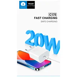 Зарядний пристрій WUW C176 USB-C PD 20 Вт білий (WUW-C176) - мініатюра 6