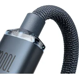 Кабель Baseus Crystal Shine Series USB-C to USB-C 100W 1.2m Black (CAJY000601) [141252] - мініатюра 3