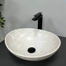 Умивальник VBI Parma light stone накладний VBI-011006, Сірий - мініатюра 3