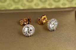 Сережки гвоздики Xuping Jewelry імперське сяйво з родієм 10 мм золотисті