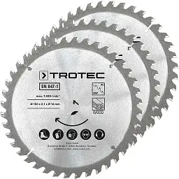 Диск пиляльний Trotec HW40 Wood 150 х 16 х 2.1 мм 3 шт. (DAS302853)