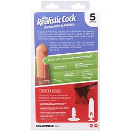 Фалоімітатор Doc Johnson The Realistic Cock ULTRASKYN 5 Inch, 12.7 см - мініатюра 11