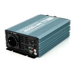 Инвертор напряжения Mexxsun MXS1000, 12V/220V, 1000Вт, 12/220V, approximated, 1 розетка, клемы - мініатюра 1