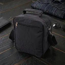 Сумка для чоловіків зі зручною ручкою з якісного поліестеру FABRA 22579 чорна - мініатюра 3