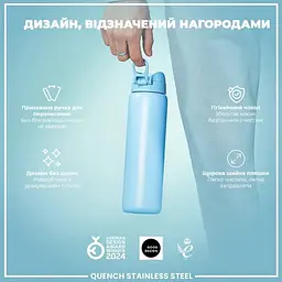 Пляшка для води металева ION8 1200 мл Stainless Steel Alaskan Blue (I8SS1000ABLU2) - мініатюра 5