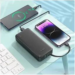 Зовнішній акумулятор Hoco J118A Speed energy з вбудованим кабелем 20000mAh - мініатюра 3