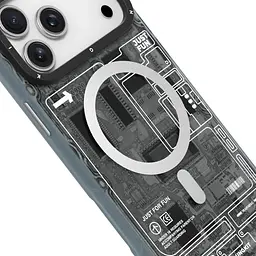 Чохол YoungKit Futuristic Circuit Board with Magnetic Ring для Apple iPhone 17 Pro Black [168261] - мініатюра 4