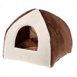 М'який будиночок Ferplast Tipi Medium Soft для собак і котів, 42×42×36 см, коричневий