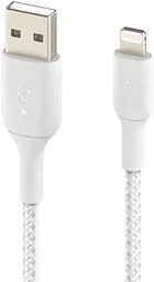 Кабель Belkin USB-A > Lightning заряджання/синхронізації 1м, 12Вт, плетений, білий teh0013709 - мініатюра 4