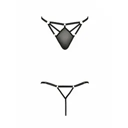 Стрінги зі стреп Passion Exclusive MEGGY THONG S/M, black - мініатюра 5