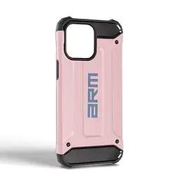 Чехол для Apple iPhone 14 Pro Max, Panzer, розовый, противоударный, бронированный, милитари, панель-накладка, защита всего корпуса, защита дисплея и камеры, термополиуретан (TPU) + поликарбонат (PC), ArmorStandart (ARM71482) - мініатюра 2