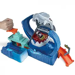 Ігровий набір Hot Wheels Зміни колір Голодна Акула-робот (GJL12) - мініатюра 6